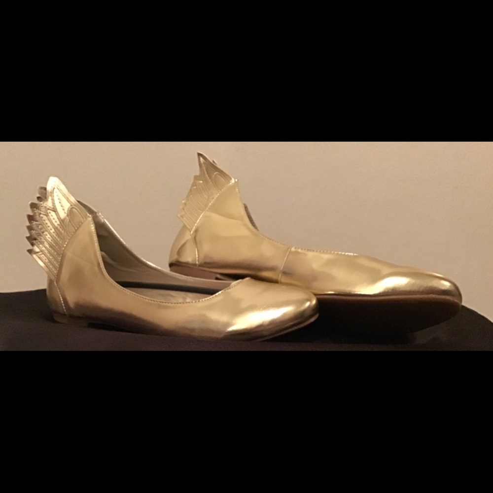 Misbehave Mazie-1 gold flats